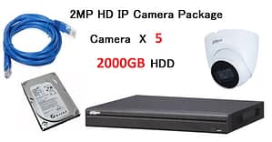 5x DAHUA HD IP Camera Security System Installation Package