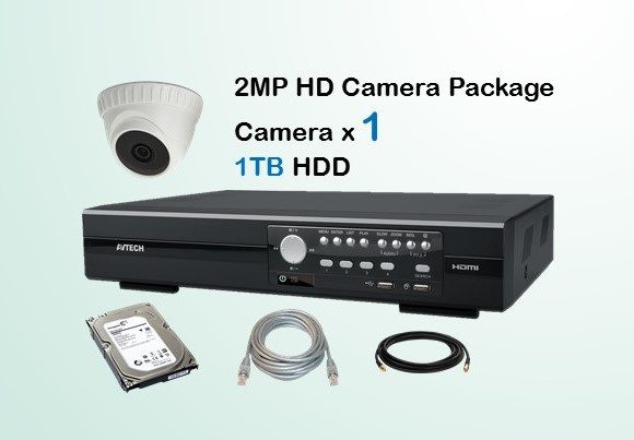 1x AVTECH HD Camera CCTV Installation Package