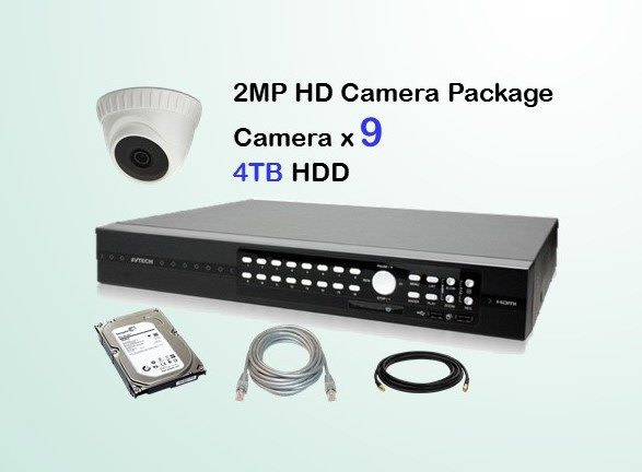 9x AVTECH HD Camera CCTV Installation Package