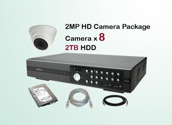 8x AVTECH HD Camera CCTV Installation Package