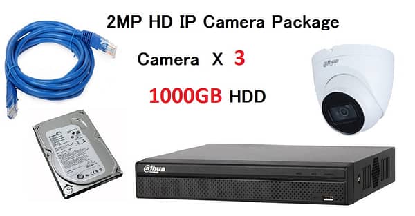 3x DAHUA HD IP Camera CCTV Singapore Installation Package