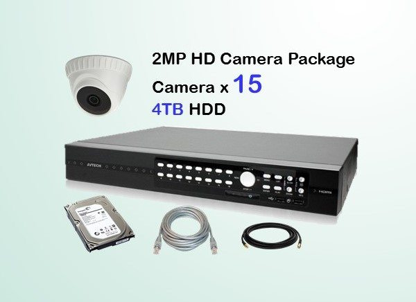 15x AVTECH HD Camera CCTV Installation Package