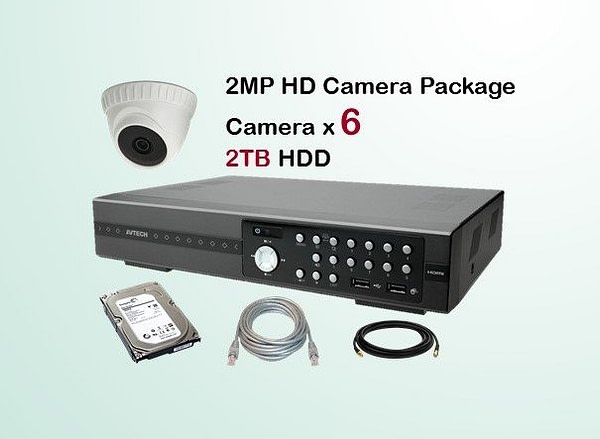 6x AVTECH HD Camera CCTV Installation Package